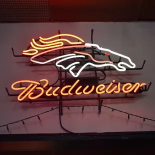 a neon sign