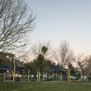 Two playgrounds one for the lil ones and one for the older kids :)