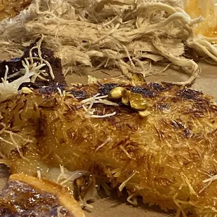 Halva and kunefeh - shredded deserts
