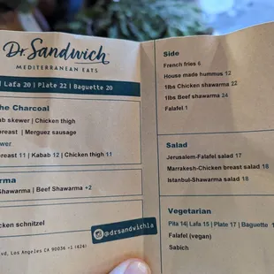 Winter 2022 menu