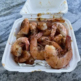 1 lb Steamed Shrimp, $16 (6.4.22)