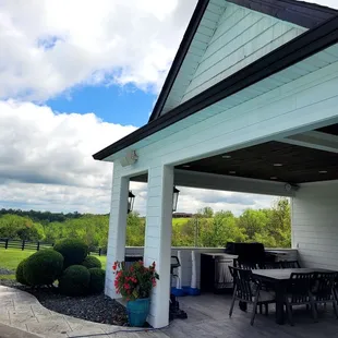 Outdoor speakers facing pool
