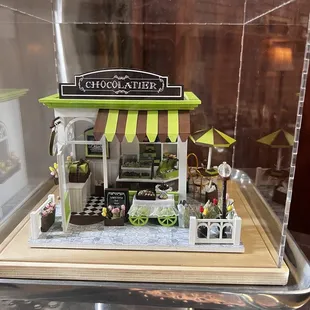 a display of a chocolate shop