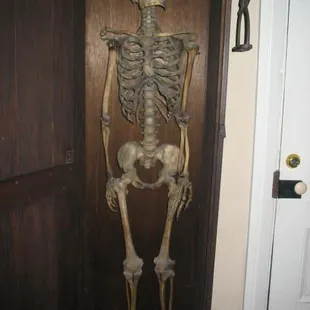 Everyone's got a skeleton in their closet - this guy lost a battle with a train