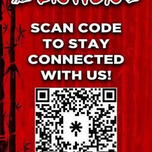 a qr code to stay connected with us