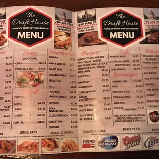 Full menu