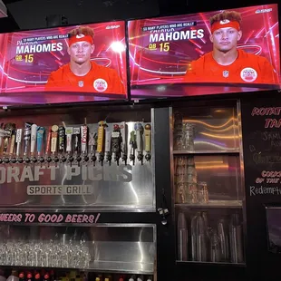 Draft beer selection