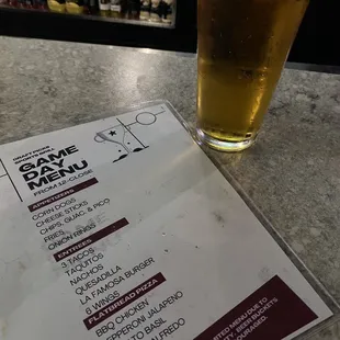 Limited Menu, Cold Beer
