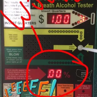 Breathalyzer for $1 Just for fun since after 3 beers I was stil at .00%