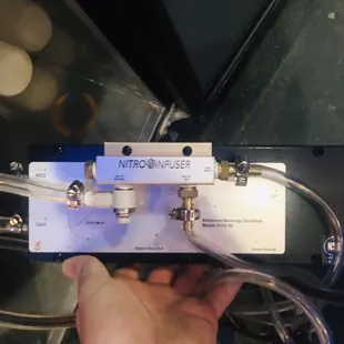 Nitrogen Infuser for draft cold brew. Creates a cascading effect.