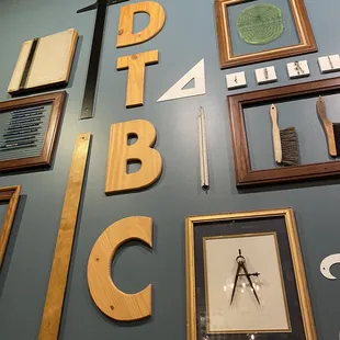 a variety of tools displayed on a wall