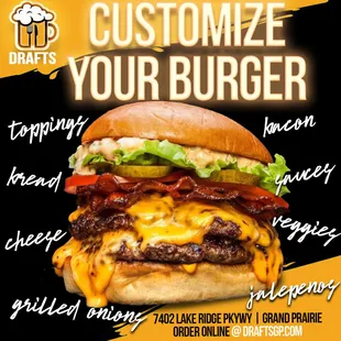 customize your burger for a customer
