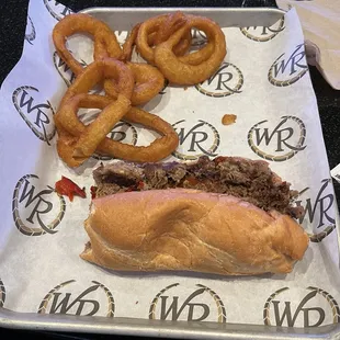 Philly cheese steak with peppers!