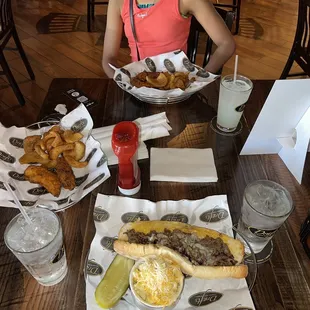 a table full of food