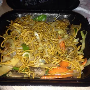 a close up of a dish of noodles