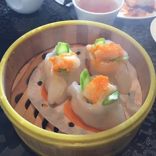 Sea bass dumpling.