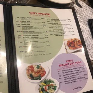 sushi and sashimi, menu
