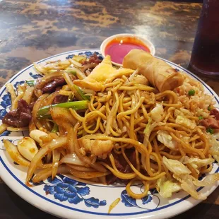 Mongolian Dinner plate.  Came with choice of soup also