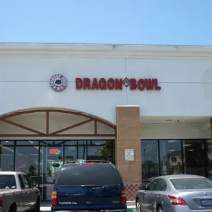 cars parked in front of the building