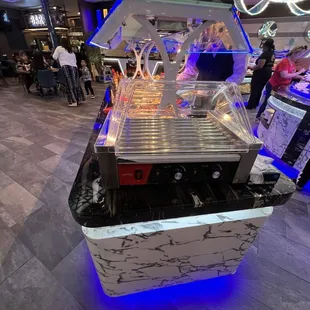 Empty hotdog roller