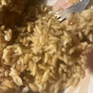 Their fried rice has no vegetables in it