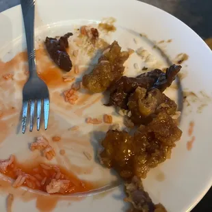 Orange chicken and Garlic beef