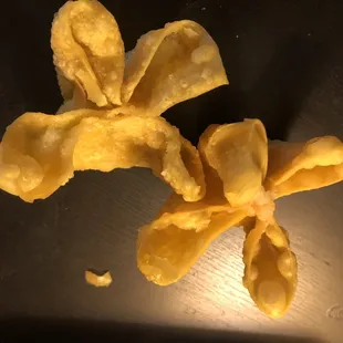 a close up of a fried flower