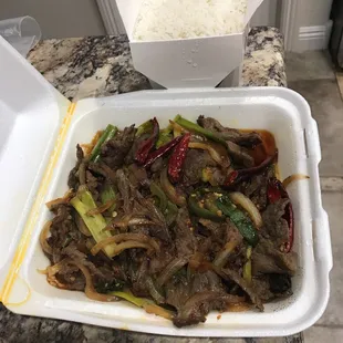 carry out Mongolian Beef