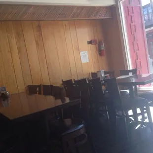 a view of the dining area