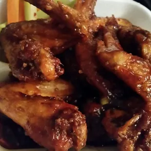 Delicious whole garlic wings!!