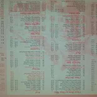 Menu back
