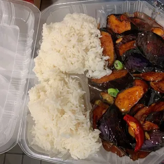 Eggplant with Garlic Sauce Lunch
