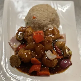 Szechuan Prawns Lunch