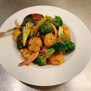 Scallops with Spicy Garlic Sauce
