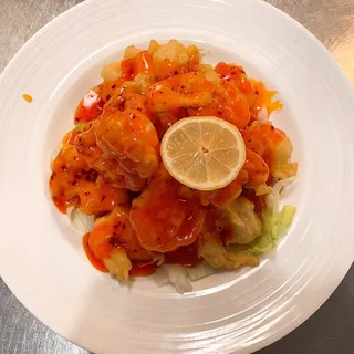 Hunan Lemon Shrimp