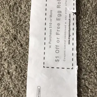 The coupon that I printed from the wed site that doesn&apos;t specify to go or pick up orders.
