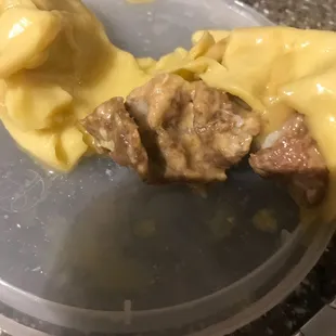 What is this inside my wonton?????Taste like the gizzards???