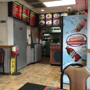 Inside the restaurant