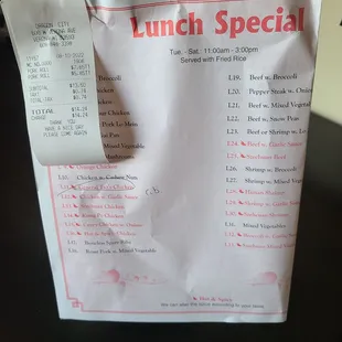Lunch Special To-Go