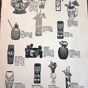 their collection of Exotic Drinks