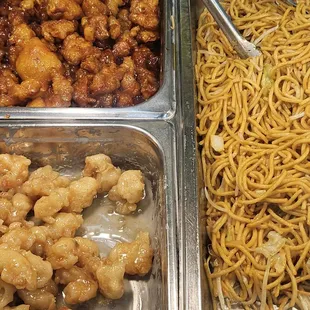 Chow Mein, Honey Shrimp, Orange Chicken