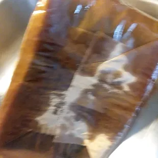 Greasy leak soaked bag