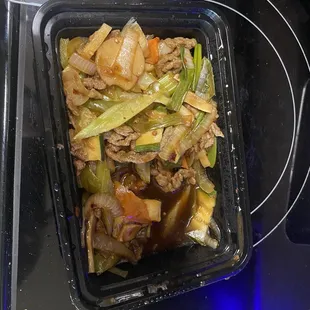 Mongolian beef we had dug in it already