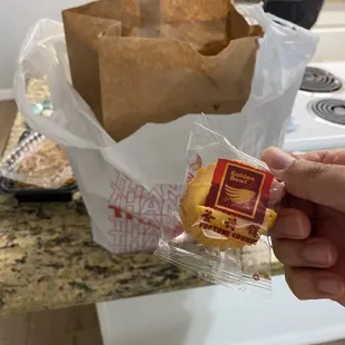 Distinct fortune cookie from Dragon Express