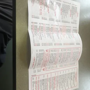 Sticky table so I used menu as placemat