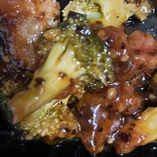 Burnt General Tso's Chicken
