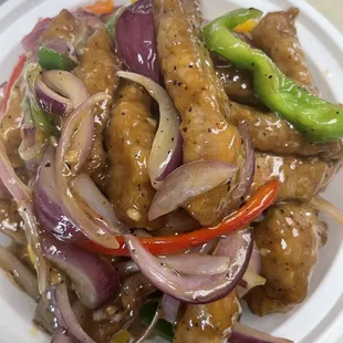 a closeup of a plate of food