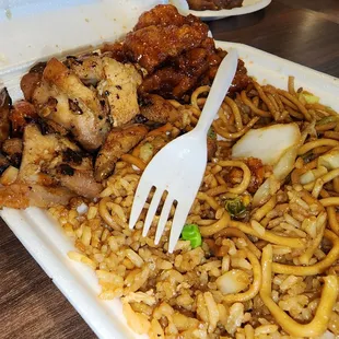 Good flavor..but a little greasy. Big portions...good price. A little too greasy.