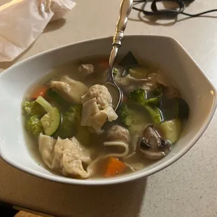 Who puts mushrooms in won ton soup? So disappointed!