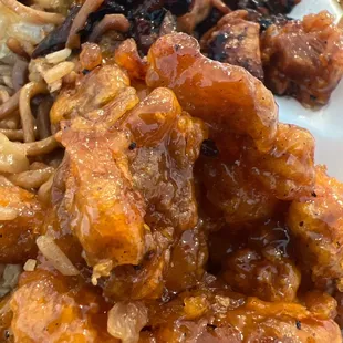 Honey chicken and Mandarin chicken